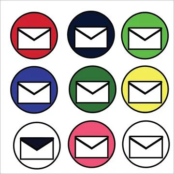 Mail post icons Stock Illustration