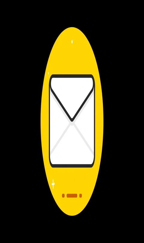 Mail Premium flat icon animated with alpha channel Stock Footage 101584616