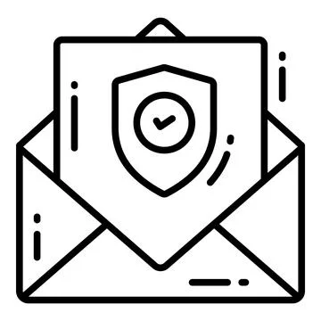 Mail , Protection and security vector icons set cyber computer network busi.. Illustrazione stock