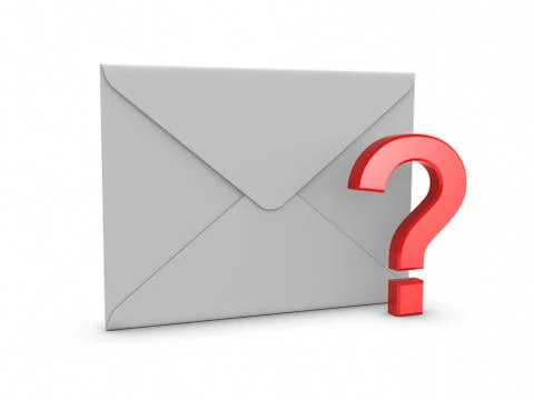 Mail with question mark Stock Illustration