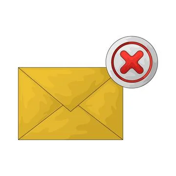 Mail reject illustration Stock Illustration