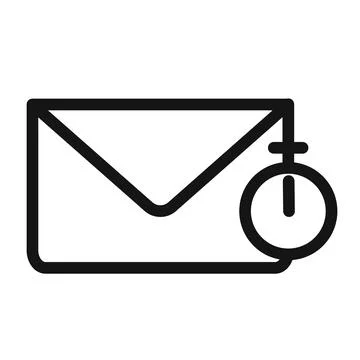 Mail related icon mark in filled style Stock Illustration