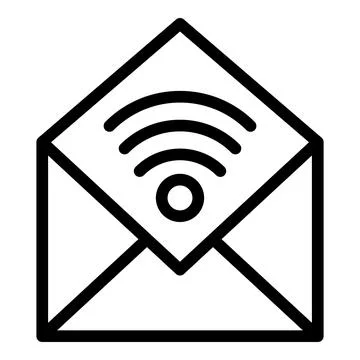 Mail remote access icon, outline style イラスト素材