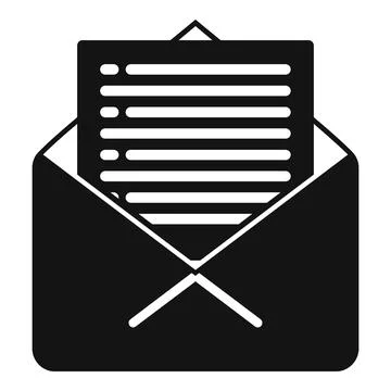 Mail report icon simple vector. Document paper Stock Illustration