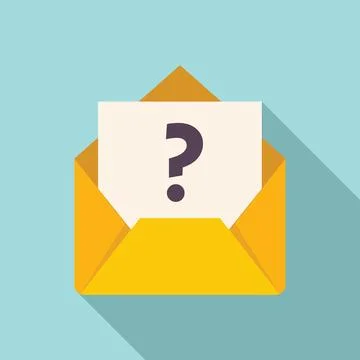 Mail request icon flat . Online form Stock Illustration