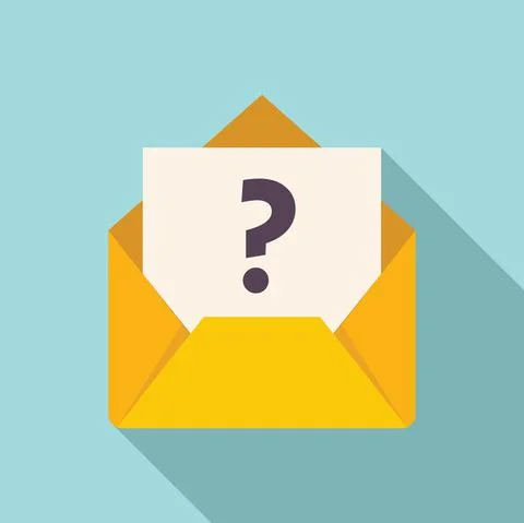 Mail request icon flat vector. Online form Stock Illustration