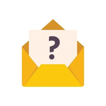 Mail request icon flat vector. Online form Stock Illustration