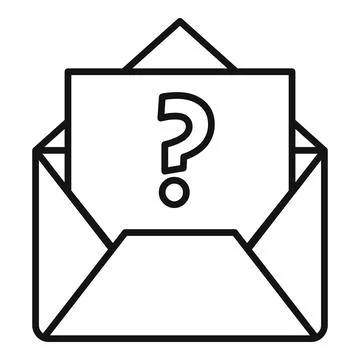 Mail request icon outline vector. Online form Stock Illustration