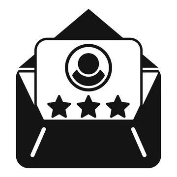 Mail review icon simple vector. Customer trust Illustrazione stock