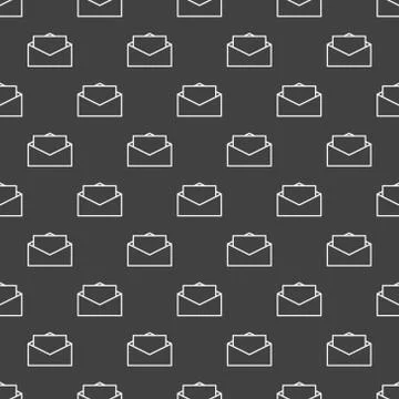 Mail seamless texture Stock Illustration