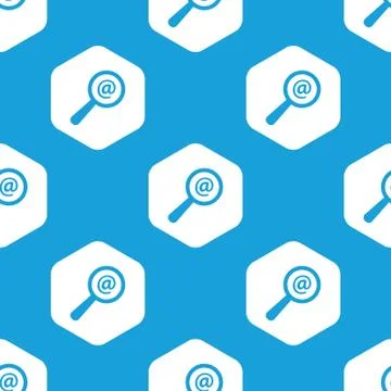 Mail search hexagon pattern イラスト素材