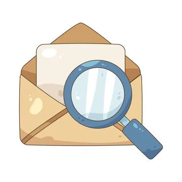 Mail search Ilustração Stock