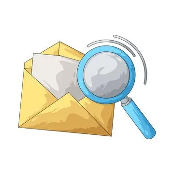 Mail search illustration Stock Illustration