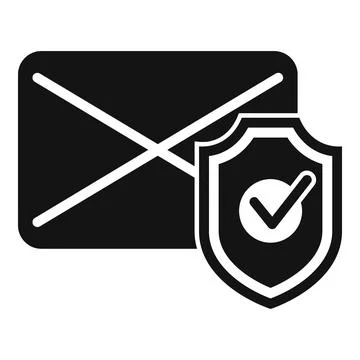 Mail security icon simple vector. Data protect Stock Illustration