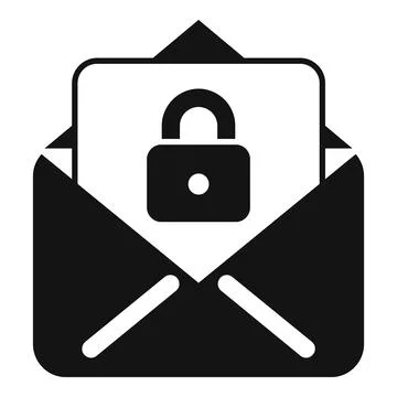 Mail security icon simple vector. Data protect Stock Illustration