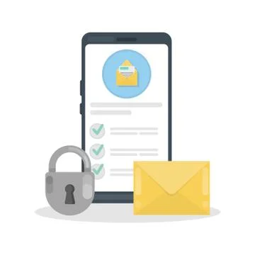 Mail security illustration. Stock Illustration