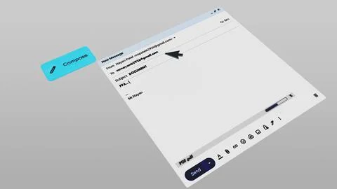 Mail Sending 3D Animation V20 イラスト素材