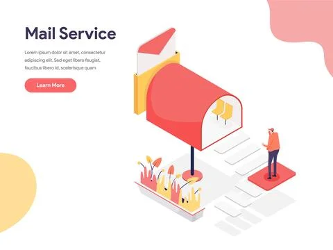 Mail Service Illustration Illustration