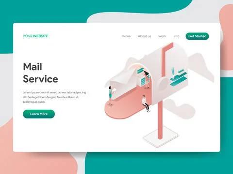 Mail Service For Web Page Illustration