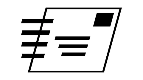 Mail shape sign icon animation black color in white background Stock Footage 264644430