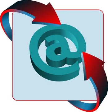 At mail sign contact vector icon Stock Illustration