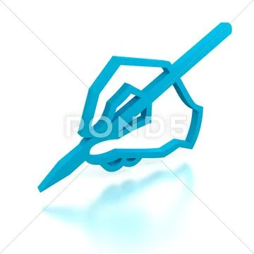 Mail sign over white Stock Illustration