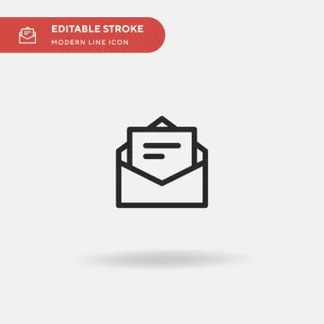 Mail Simple vector icon. Illustration symbol design template for web mobile U 스톡 일러스트
