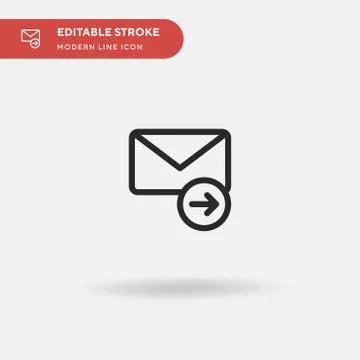 Mail Simple vector icon. Illustration symbol design template for web mobile U Stock Illustration