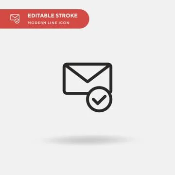 Mail Simple vector icon. Illustration symbol design template for web mobile U Stock Illustration