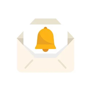 Mail sound icon flat vector. Email message Stockillustratie