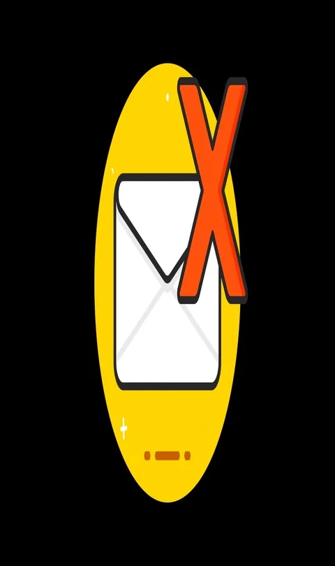 Mail Spam Premium flat icon animated with alpha channel Stock Footage 101584610