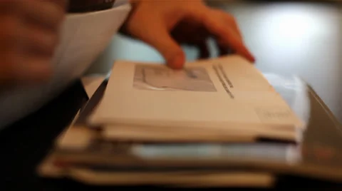 Mail Stack Being Looked Through Vidéo 38998231