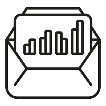 Mail stack icon outline vector. Finance money Stock Illustration