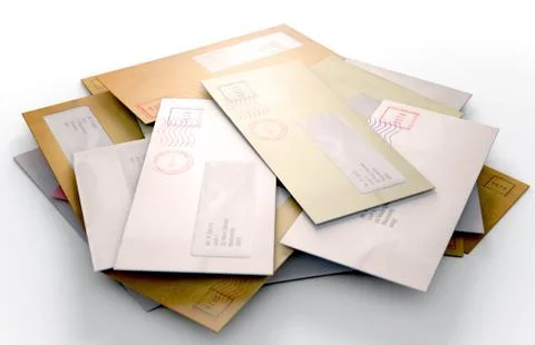 Mail Stack Stock Illustration