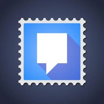 Mail stamp icon with a tooltip Stock Illustration