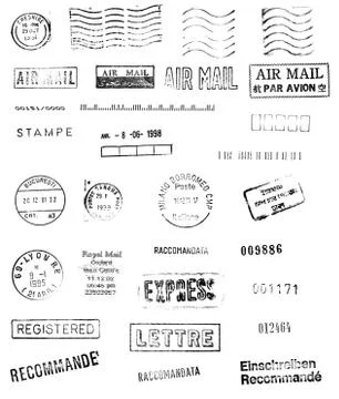 Mail stamps Foto stock