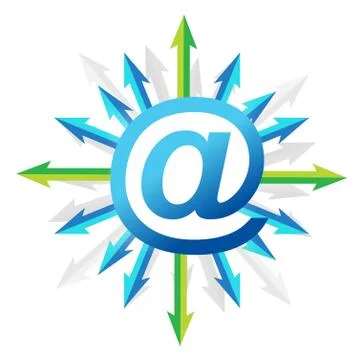 Mail symbol with arrows Stock-Illustration