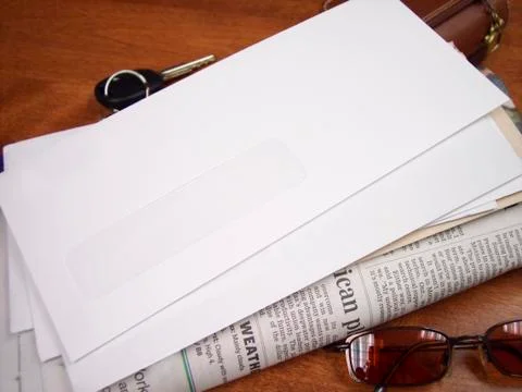 Mail on Table Fotos Stock