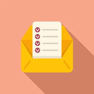 Mail task schedule icon flat vector. Event time Illustrazione stock