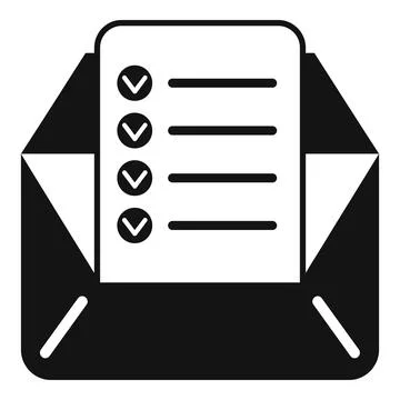 Mail task schedule icon simple vector. Event time Stock Illustration