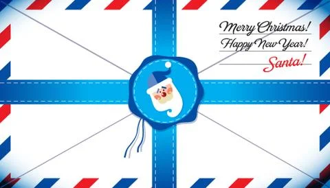 Mail template of Santa Claus 스톡 일러스트