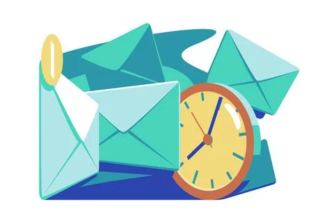 Mail timing and marketing Stock Illustration