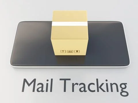 Mail Tracking concept Illustrazione stock