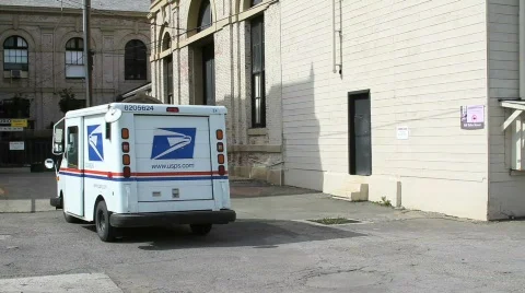 Mail Truck Stock Footage 659860