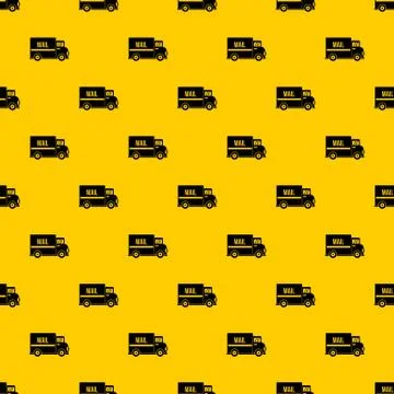 Mail truck pattern Illustrazione stock