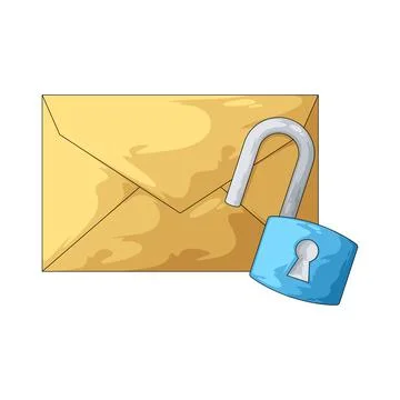 Mail unlock illustration Stock Illustration