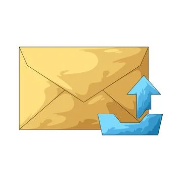 Mail upload illustration Stock Illustration