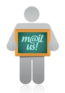 Mail us message illustration design Stock Illustration