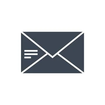Mail Vector Glyph Icon Stock Illustration