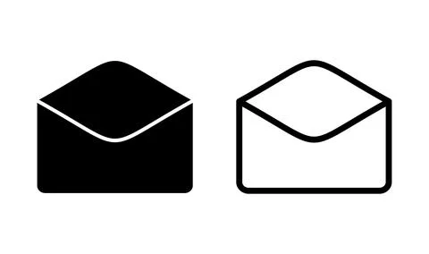 Mail vector icon. E-mail icon. Envelope illustration. message Stock Illustration